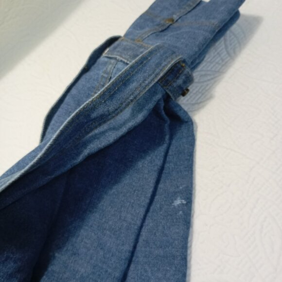 Vintage 90s Shoulder Bag New York Line Blue Denim Adjustable Strap Lightweight main image 4